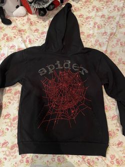 rhinestone sp5der hoodie