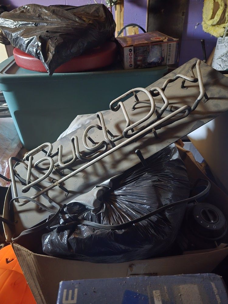 Bud Dry Neon Sign Vintage