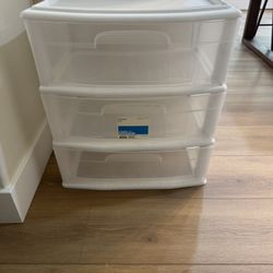 Plastic White Three Drawer