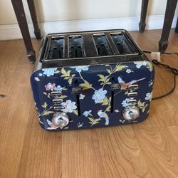 Blue floral 4 Piece Toaster Laura ashley hardly Used 