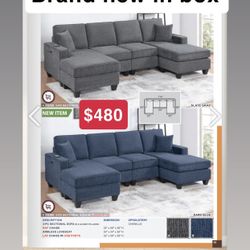 Double Chaise Sectional/ Upholstery Material 