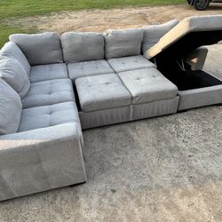 *FREE DELIVERY* 3 Piece Gray Sleeper Sectional 