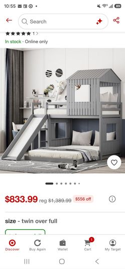 Bunk bed with slide