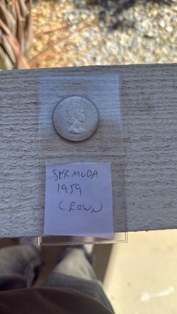 Bermuda crown silver coin