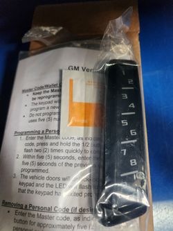 Keyless Entry Keypad (GM)