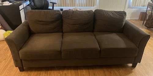 Brown / Grey Loveseat For Sale