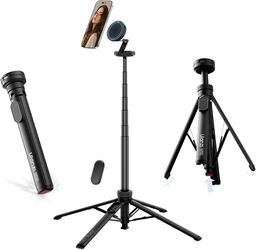 ULANZI MT85 60" Magnetic Phone Tripod for iPhone 17, Auto Open Selfie Stick
N52 Magnetic, Aluminum, Enhanced 4-Leg