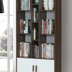 New‼️‼️DARK WALNUT & WHITE Book Shelves