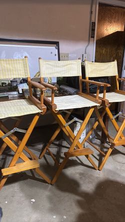 4 vintage Directors chairs