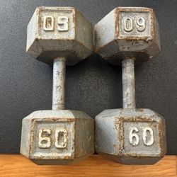 60 Lb Dumbbells 