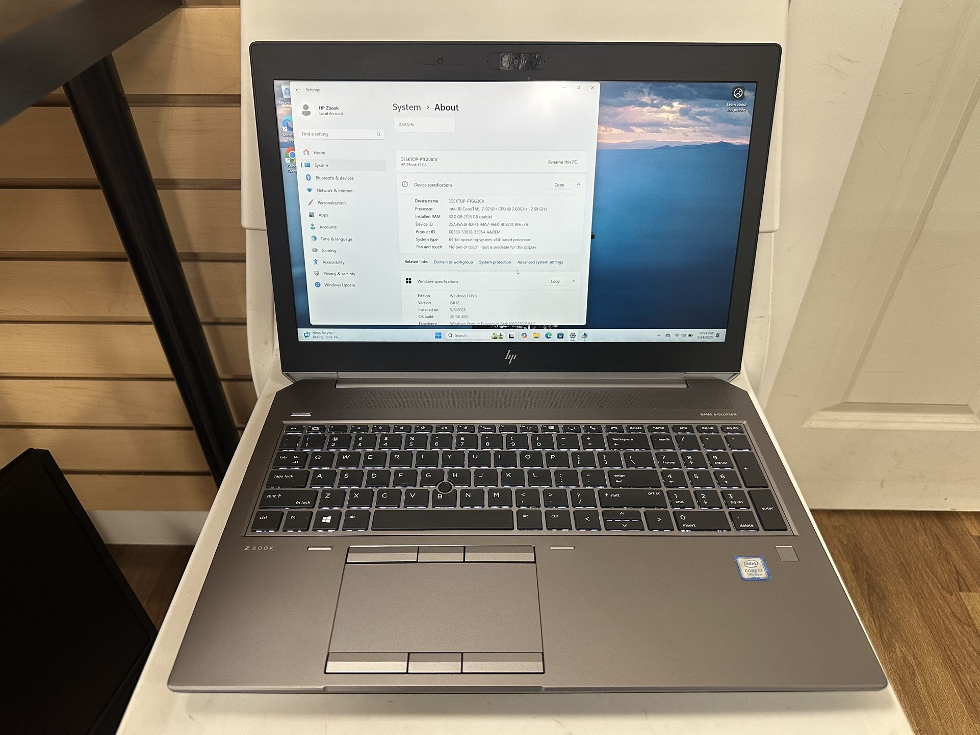 HP Zbook 15 G6 15.6 inch core i7-9th gen 32GB RAM 512GB SSD