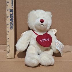 Angel Plush Bear With Wings And Felt Heart 