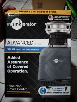InSinkErator Evolution Cover Control with power cord, 3/4 HP Garbage Disposal, Advanced Series EZ Connect Batch Feed Food Waste Disposer: BRAND NEW!