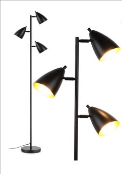 Dimmable Tree Floor Lamp - Adjustable Lamp Heads