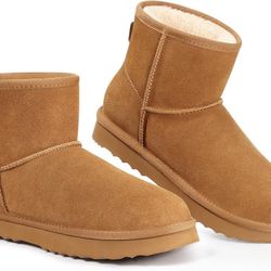Cozy Tan Suede Ankle Boots