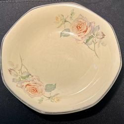 Homer Laughlin 1930s Yellowstone W132 Octagonal Cereal Bowl, 5”