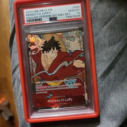 One Piece Luffy 1st Edition Anniversary Set Tcg Psa 10