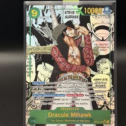One Piece Dracule Mihawk Manga Card