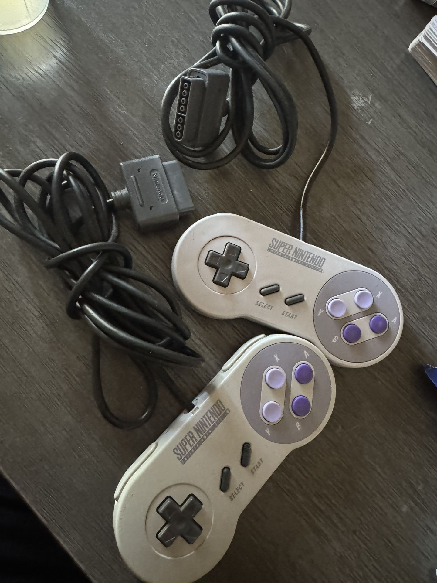 Super Nintendo SNES OEM Original Video Game Controllers Grey