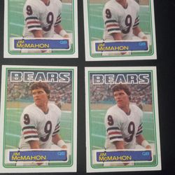 5 Jim McMahon Rookie Football Cards Chicago Bears