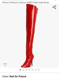 Thigh High Red Boots size 9