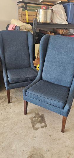 Blue accent chairs