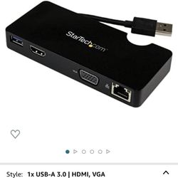 https://offerup.com/redirect/?o=U3RhclRlY2guY29t USB 3.0 to HDMI or VGA Adapter Dock - USB 3.0 Mini Docking Station w/ USB, GbE Ports - Portable Unive