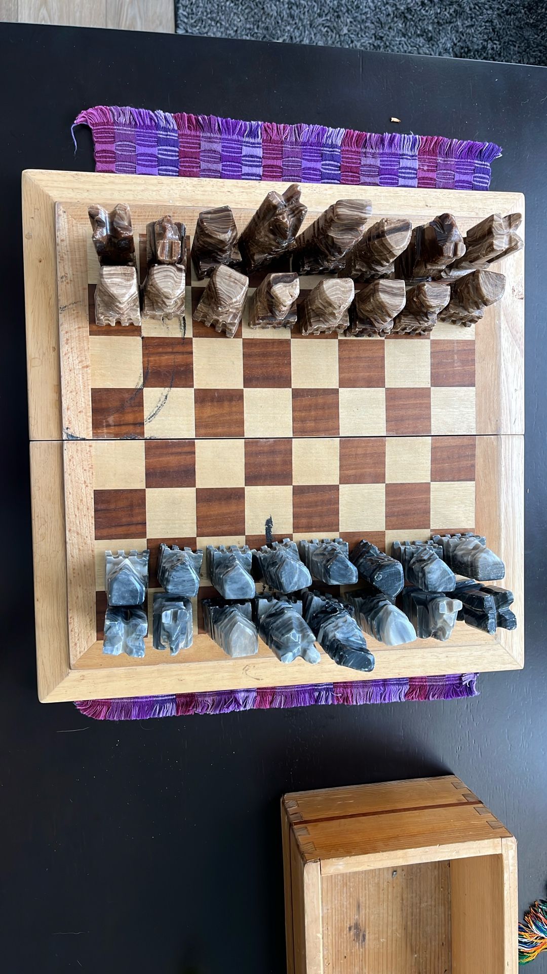 Complete ALL MARBLE chess Set (board Not Included)
