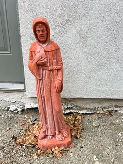 Garden saint terracotta statue
