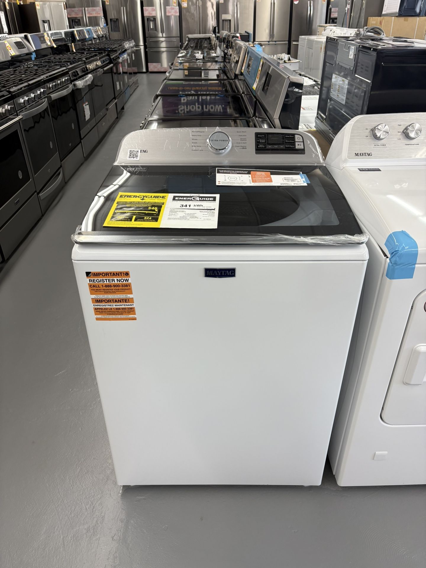 Maytag 4.7 cu. ft. Smart Capable White Top Load Washing Machine with Extra Power and Deep Fill Option