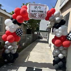 Happy Birthday Balloon Arch