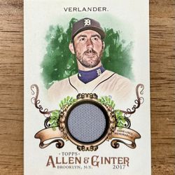 2017 Allen & Ginter JUSTIN VERLANDER GU Relic FSRB-JVE Detroit Tigers