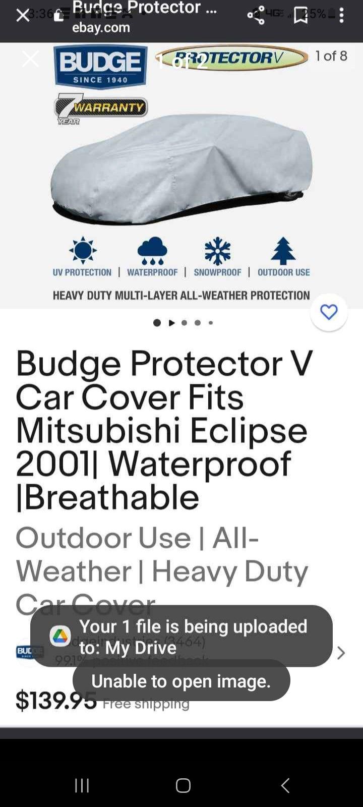 Sports Car Or Mid Size & Small Car Cover