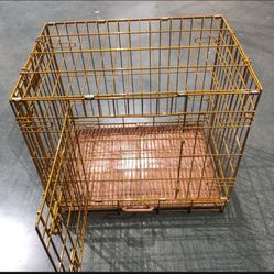 ✨24” Gold Kennel Cage For Small Dogs ✨🐕🐶