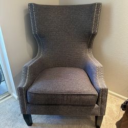 2 Upholstered Wing chairs 