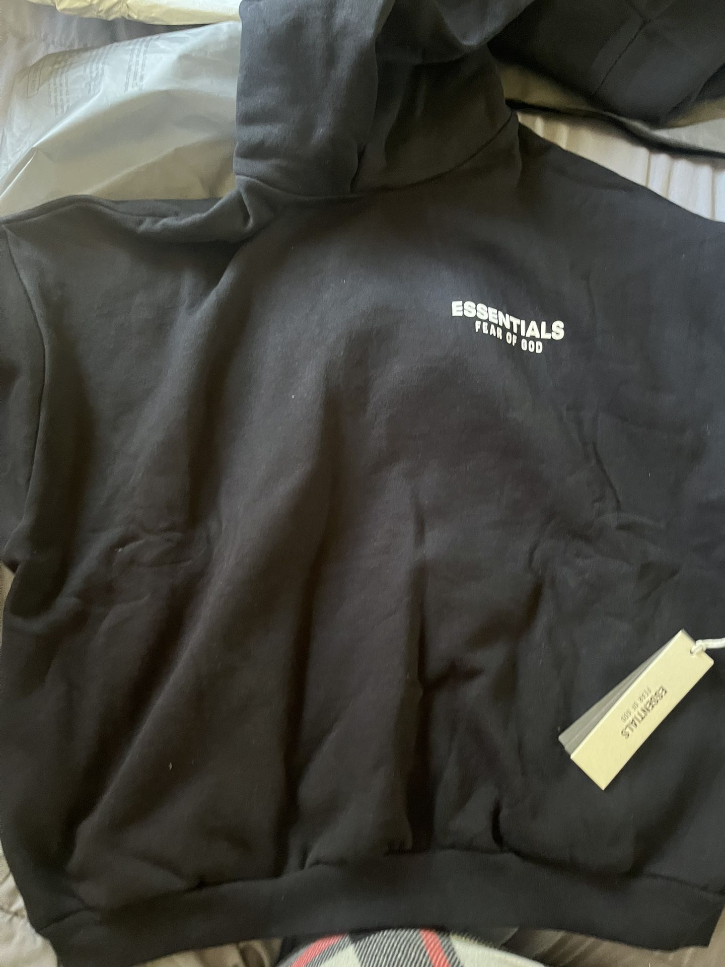 Black Essential Hoodie Size Medium 