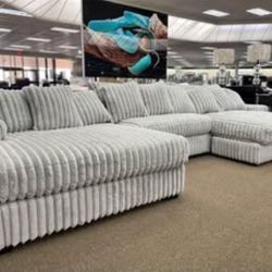 XL OVERSIZED SECTIONAL DOUBLE Chaise Living Room Sofa $10 Down 💥NO CREDIT FINANCING💥
