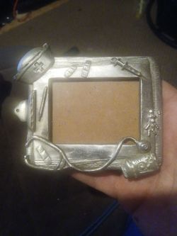 Silver Metal Medical Themed Picture Frame