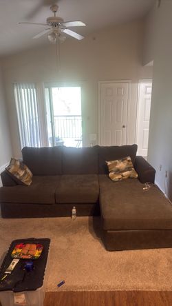 Dark gray  Sectional Sofa with Chaise