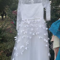 White Butterfly Dress