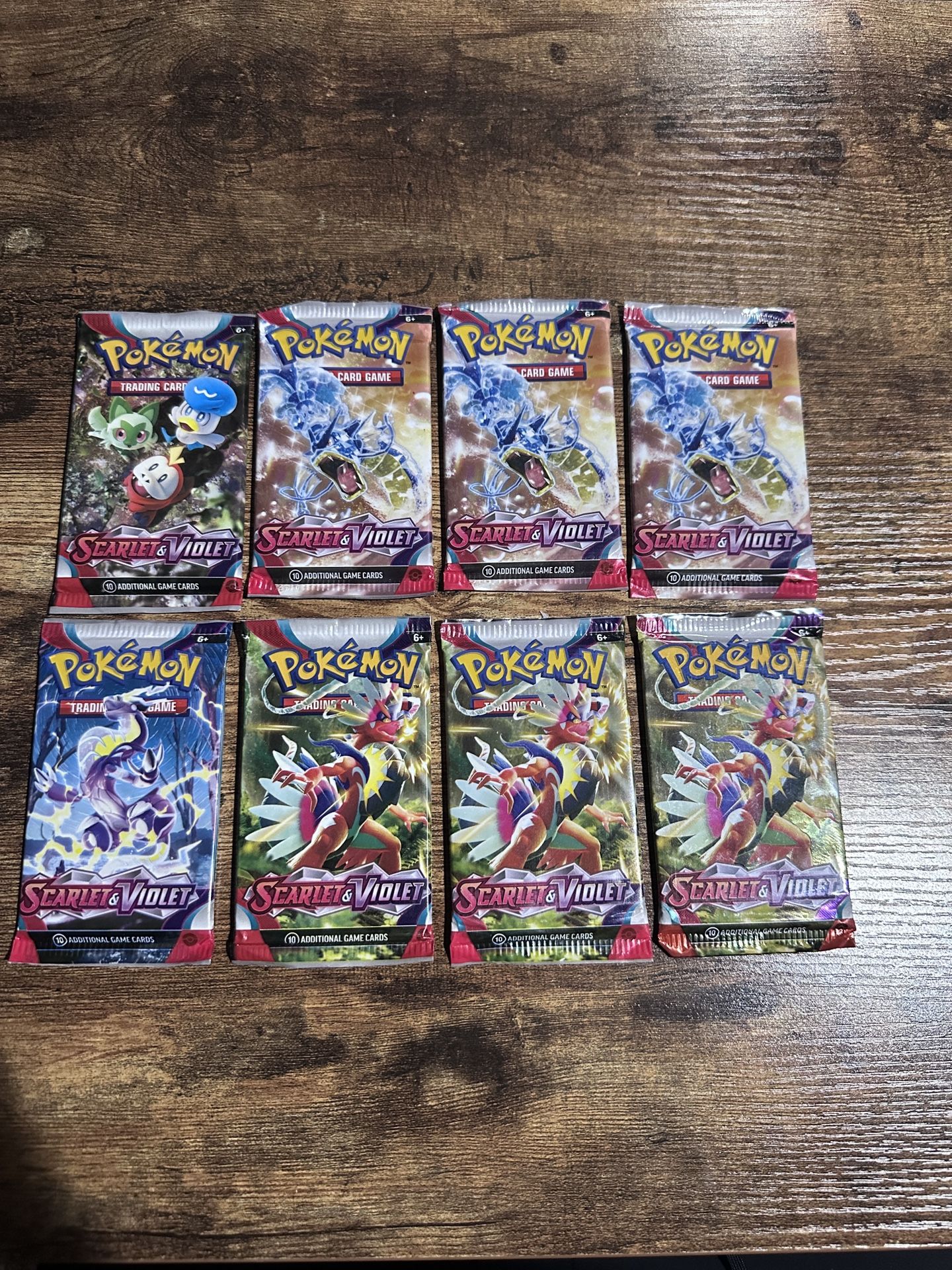 8x Pokemon Scarlet and Violet Base Set Booster Packs New Sealed