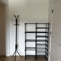 Coat Hanger Stand And Footwear Stand