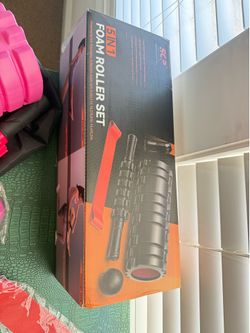 5-in-1 Foam Roller Recovery & Stretching Set with Carry Bag