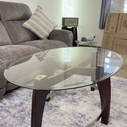 Glass center and end tables