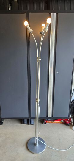 3-Light Silver Floor Lamp