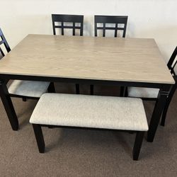 6pc Dining Room Table Set 
