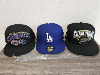 LA Dodgers And Lakers Championship Hats