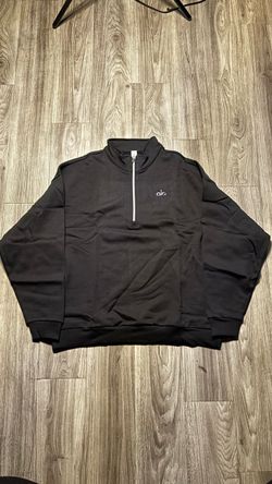 L Black Alo Accolade 1/4 Zip Pullover