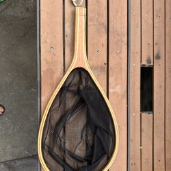 Custom Wood Fishing Net W/ Built in Flask