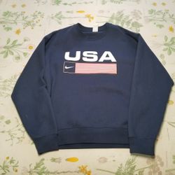 Nike USA Sweatshirt Sz M Navy Blue